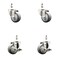 Service Caster 3.5 Inch 316SS Thermoplastic Rubber 1/2 Inch Threaded Stem Caster Brake SCC, 2PK SS316TS20S3514-TPRB-121315-2-TLB-2 - alternate 1
